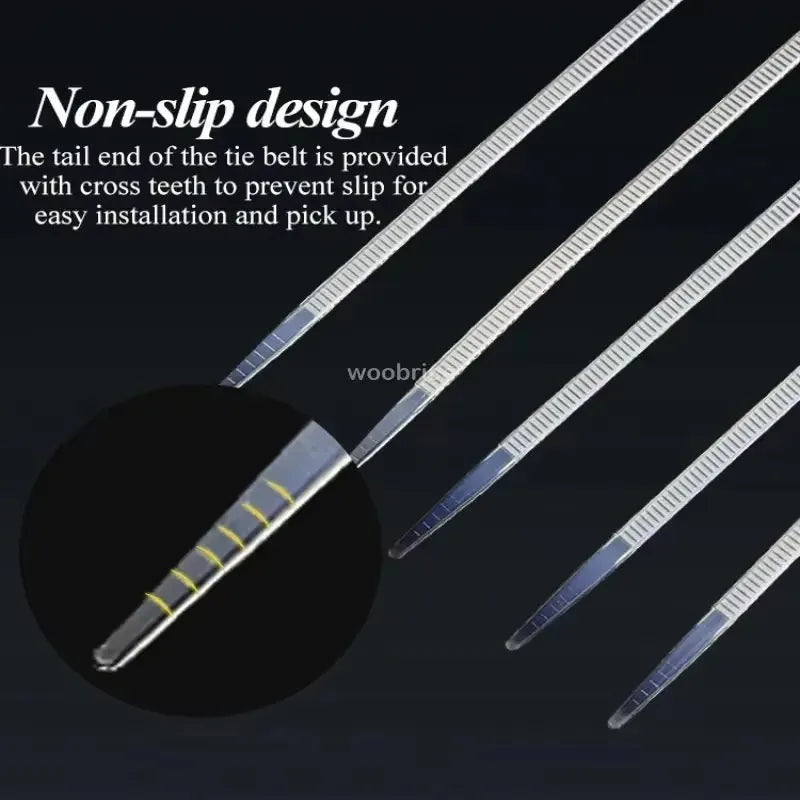 Nylon Cable Ties Zip Ties Self-Locking 100–1000 Pack