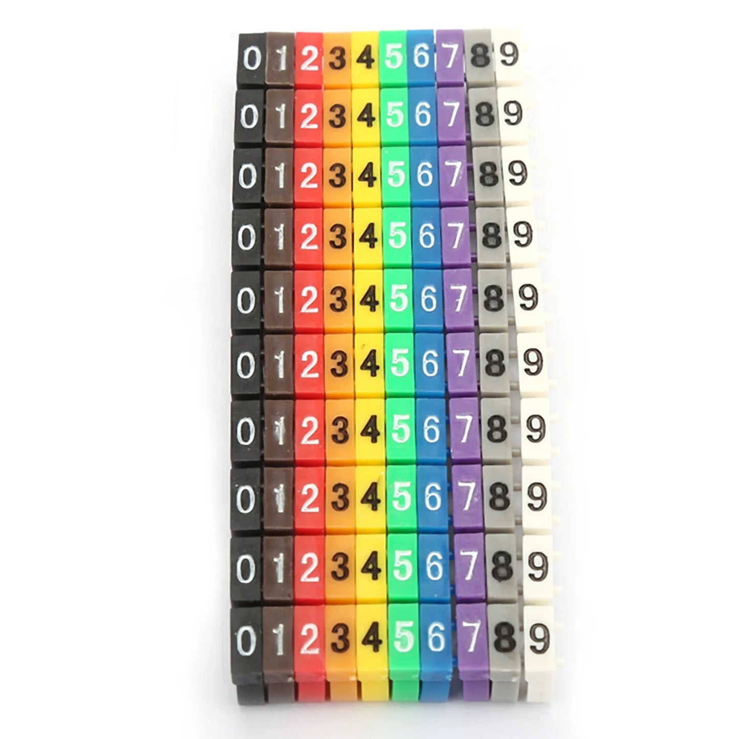 Wire Numbering Marker Wire Number Digital Number Tube Wire Number Label Tube Cable Marker Colorful Peaceful Pleasures Health and Wellness 4MM