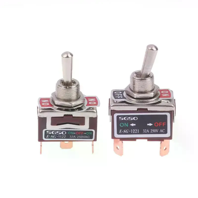 32A 250VAC Rocker Toggle Switch 2/3/4/6 Pin | Brass Screw