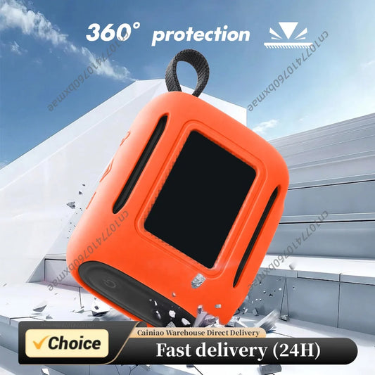 Protective Sleeve Compatible for Go 5 Portable BT Speaker Soft Skin Sleeve Protective Skin Case Shockproof with Carabiner Peaceful Pleasures Health and Wellness