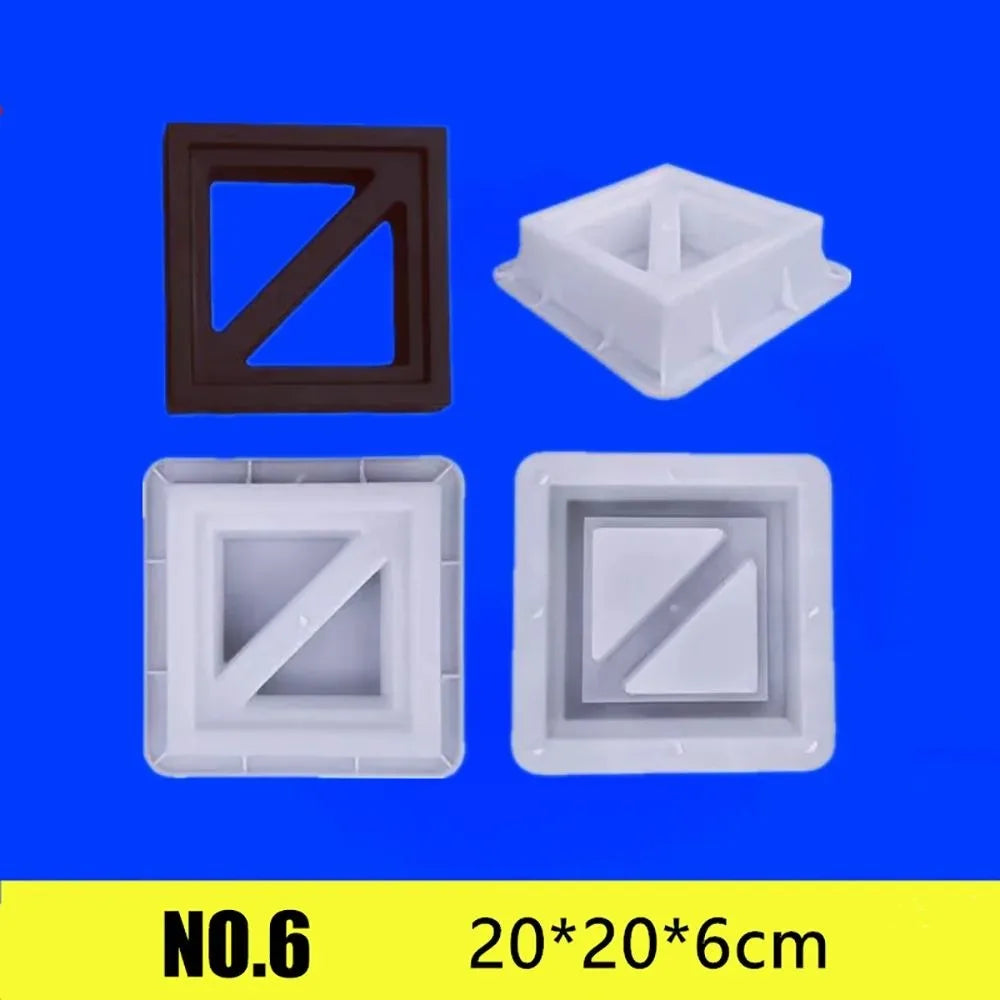 Plastic Square Brick Mold 20x20cm | 3D Antique Cement Garden