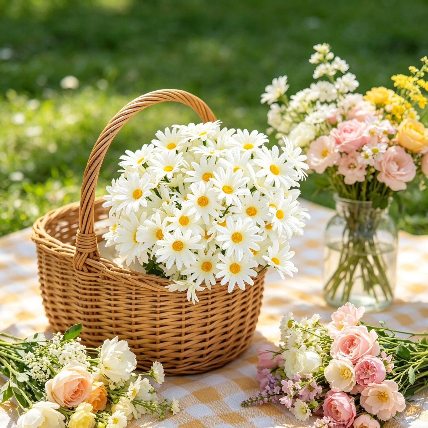 Artificial Silk Chrysanthemum Bouquet | Wedding & Home Decor