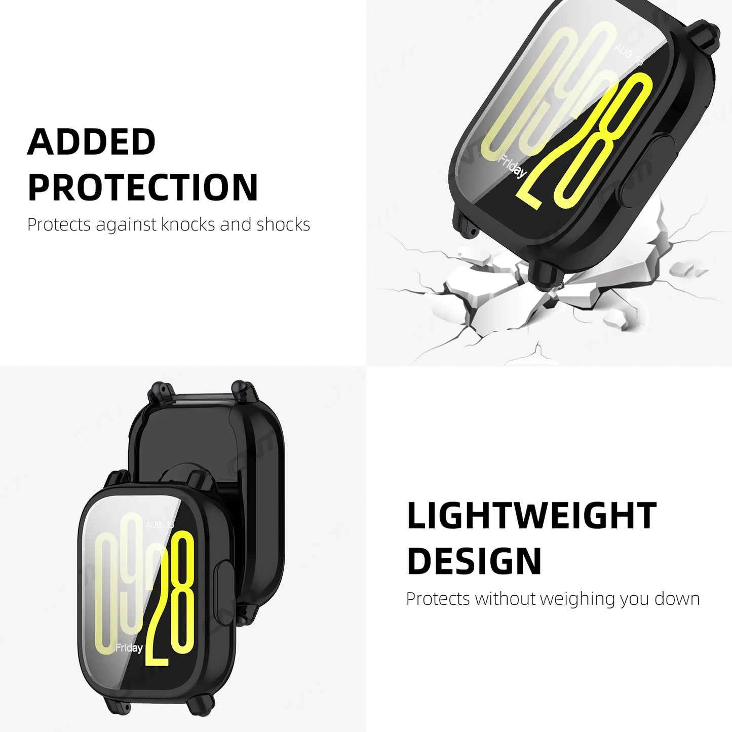 Redmi Watch 5 Active TPU Case Full-Coverage Screen Protector