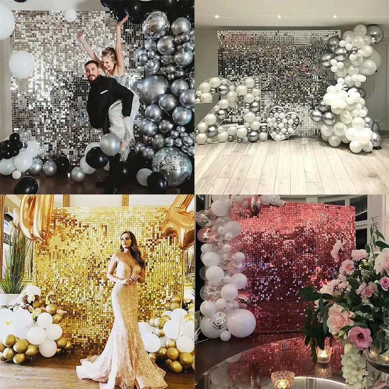 Glitter Foil Fringe Curtain Backdrop | Party & Wedding Decor