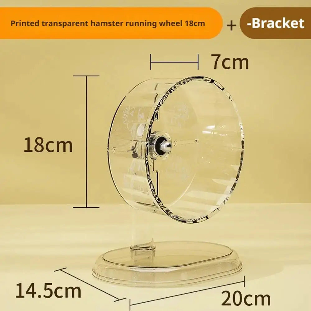 Hamster Running Wheel Exercise Toy for Quiet Play Peaceful Pleasures Health and Wellness 18cm