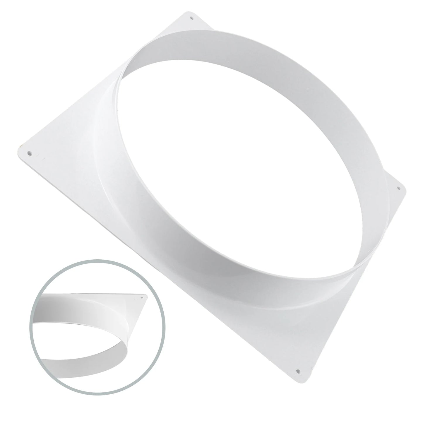 Exhaust Pipe Straight 100- ABS Air Duct Connectors Flange Ventilation