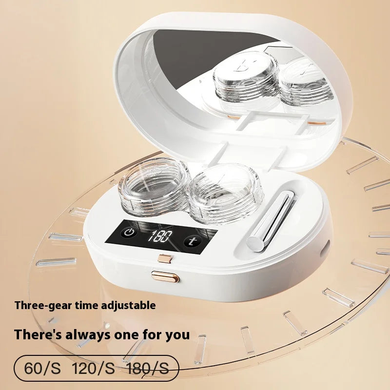 Portable Auto Fold Ultrasonic Lens Cleaner | Daily Eye Care