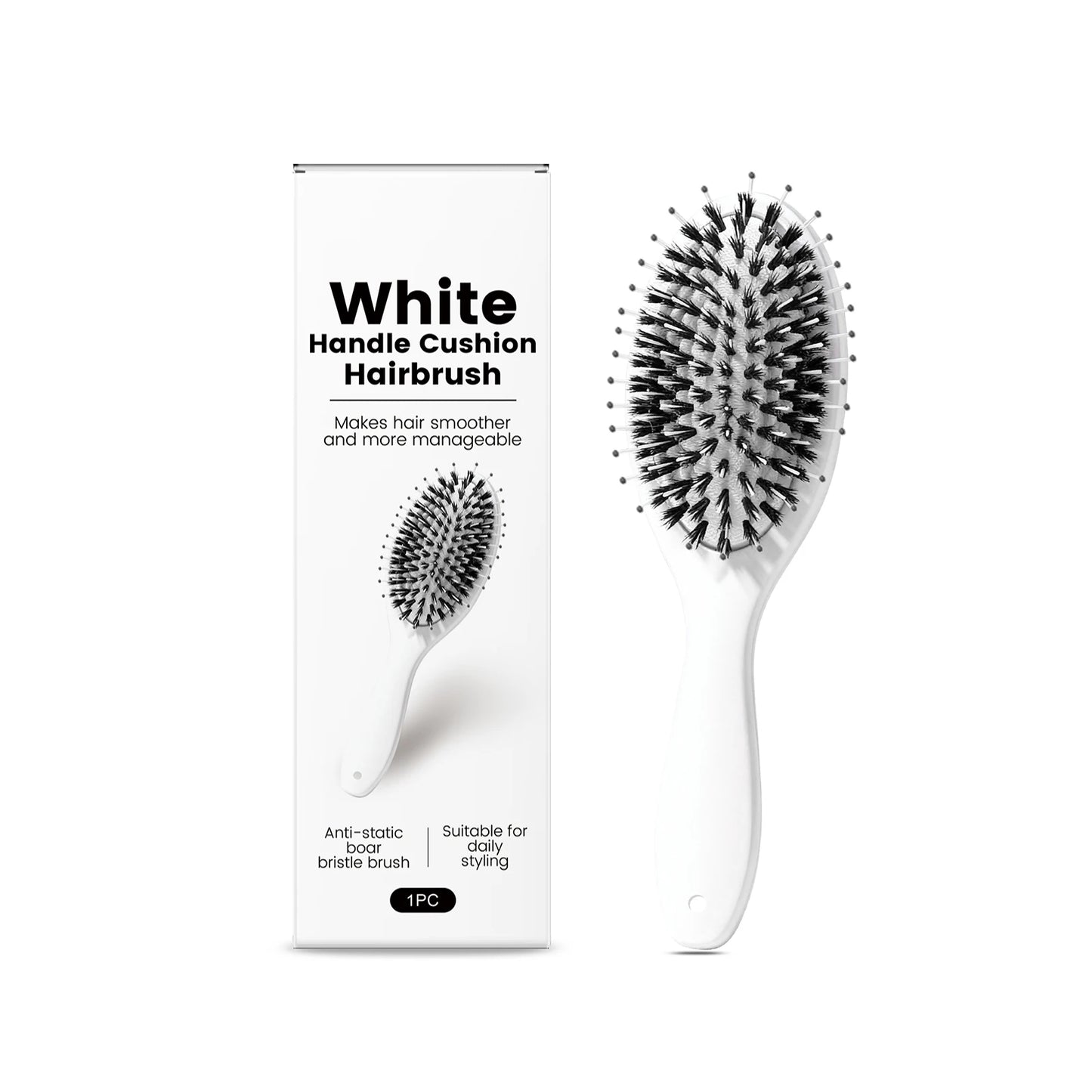 Cushion Hair Brush | Boar Bristle Anti-Frizz Detangler
