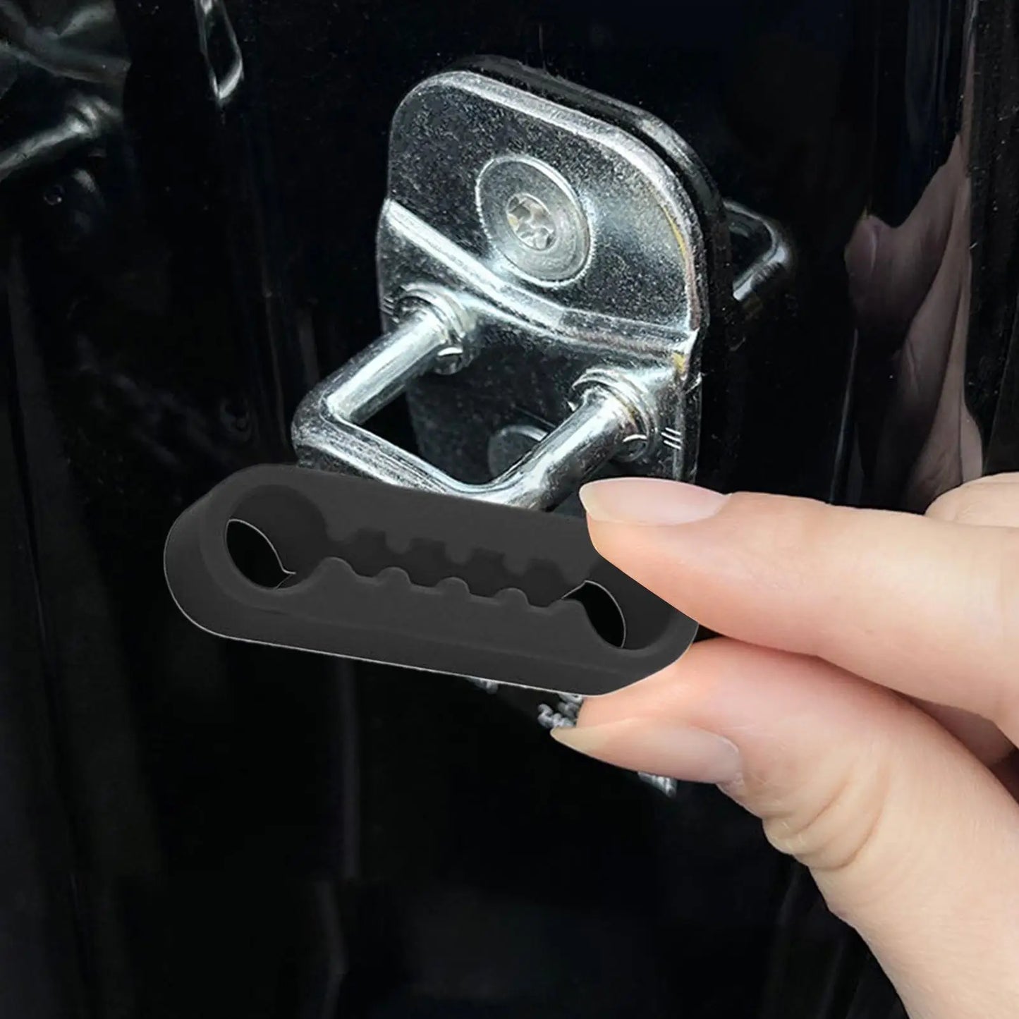Silicone Car Door Lock Cover Pad Universal Anti Vibration Shock Absorber Soundproof Damper For Auto Door Latch Anti Scratch Peaceful Pleasures Health and Wellness