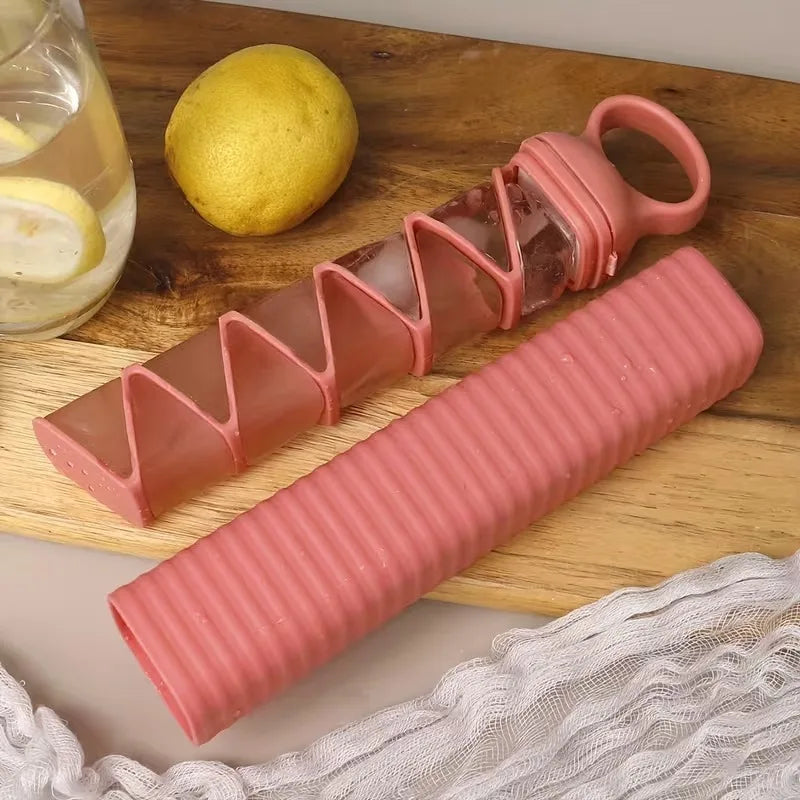 Strip Ice Cube Mold Press-Release | Quick Freeze DIY Ice Tray