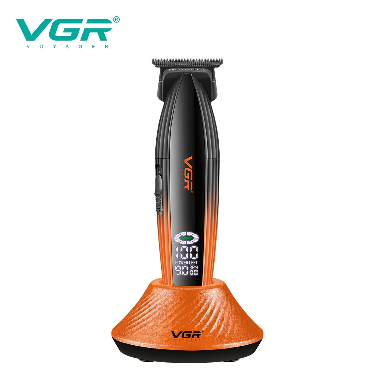 VGR high-end electric hair clipper 9000 RPM professional grade hair trimmer gradient color metal body carving push shear V-889T Peaceful Pleasures Health and Wellness