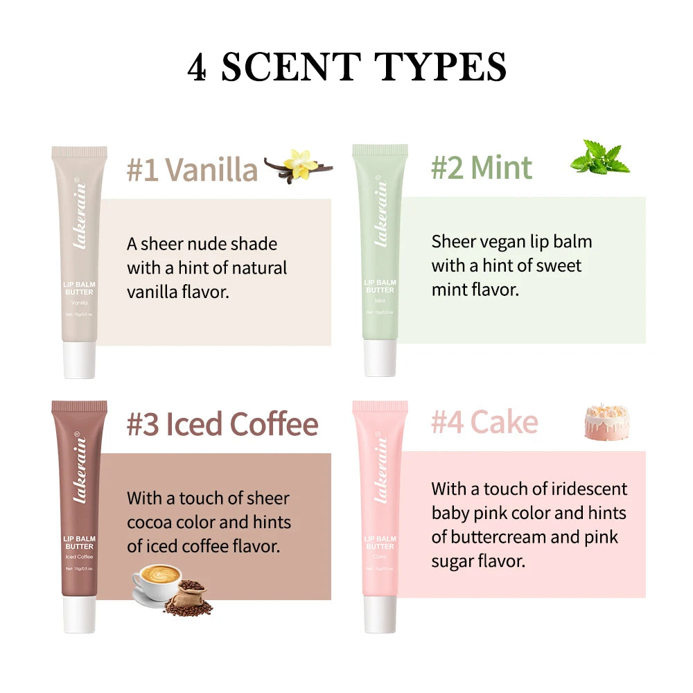 Butter Lip Balm Moisturizing Lip Gloss Oil Long Lasting Nourishes Smoothing Deep Hydration Daily Care Butter Lip Balm Makeup Peaceful Pleasures Health and Wellness