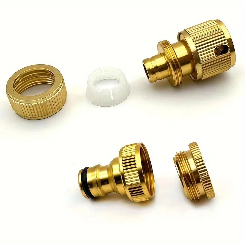 Aluminum Garden Hose Tap Connector Fittings 6 & 10 Pack EU