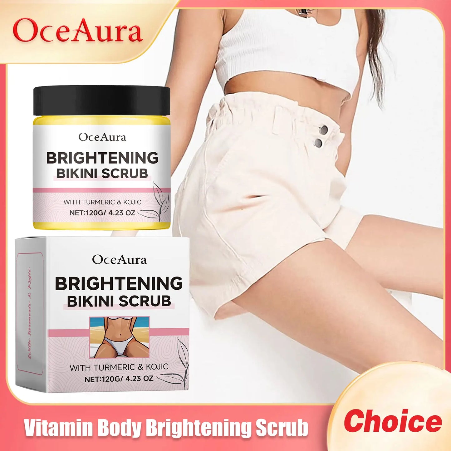OceAura Vitamin Brightening Body Scrub – Underarm & Bikini