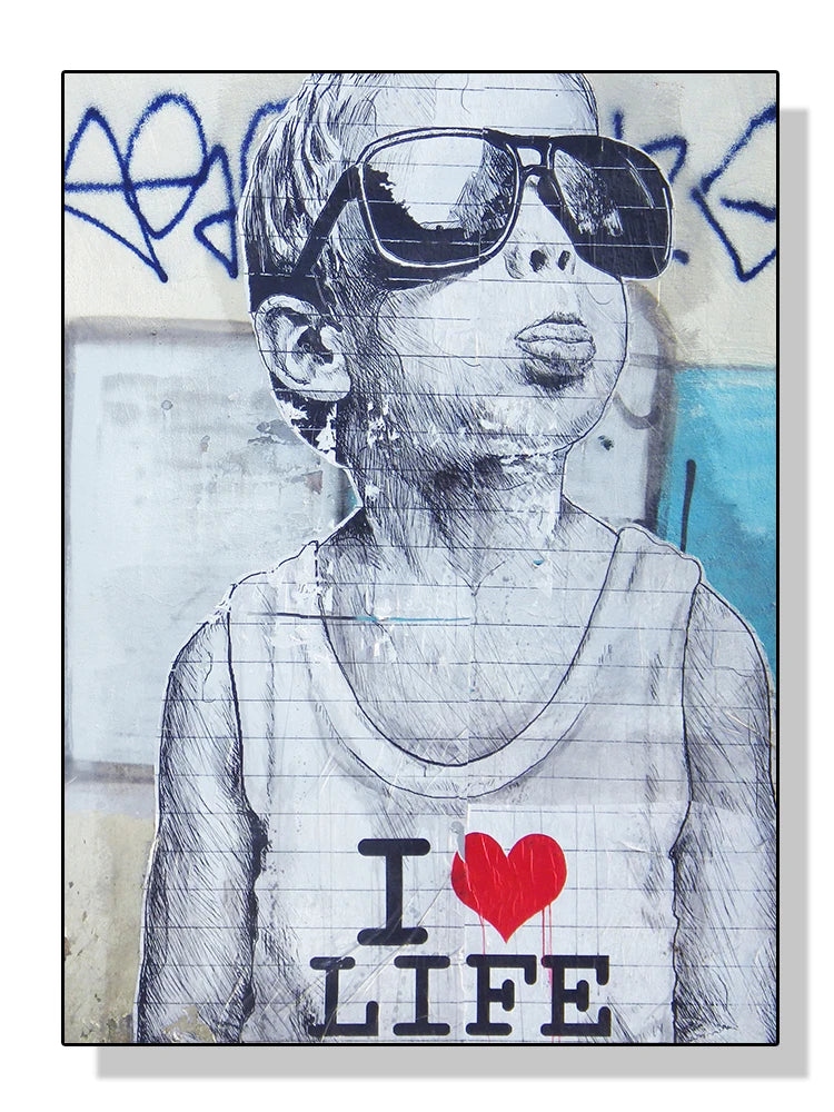 Banksy Graffiti Pop Art Canvas Wall Print | Street Art Poster