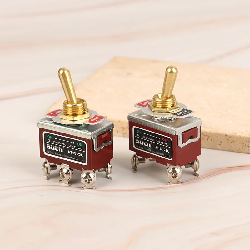 Toggle Switch 3/2 Gear Welding Straight Leg Rocker Lever SS12-21L SS12-13L SS12-23FL SS12-22L 3/4/6 Foot Power Toggle Switch Peaceful Pleasures Health and Wellness