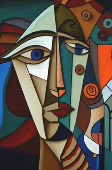 Scandinavian Abstract Cubist Canvas Wall Art – HD Poster Print Canvas Wall Art Print Peaceful Pleasures Health and Wellness ZLH3247 70x100cm No Frame