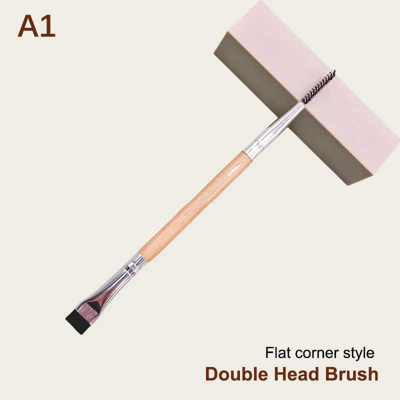 2-in-1 Eyebrow & Eyelash Comb Makeup Brush Set Dual Ended Flat/Angled Spoolie Brush Makeup Tool for Eyebrows And Lashes Peaceful Pleasures Health and Wellness A1