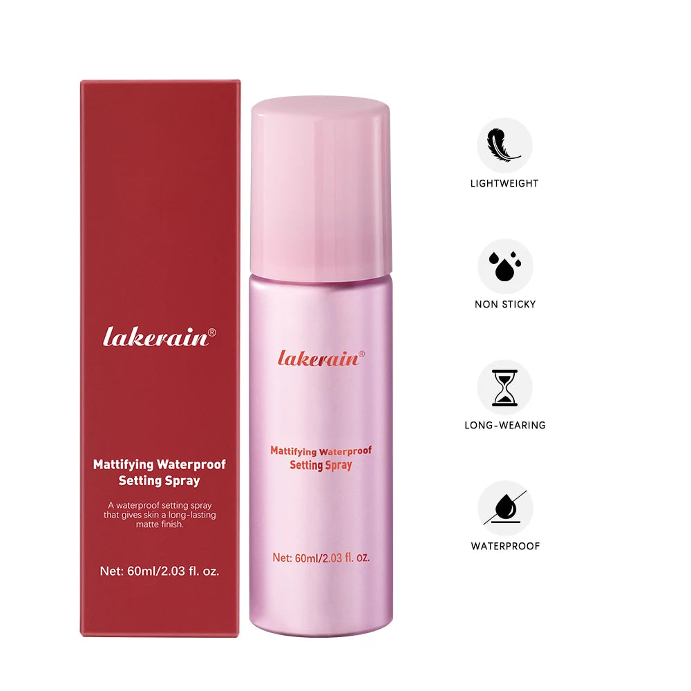 Long-Lasting Setting Spray Glossy Matte Base Makeup Oil Control Waterproof Moisturizing Make-up Fixer Spray for All Skin Style Peaceful Pleasures Health and Wellness