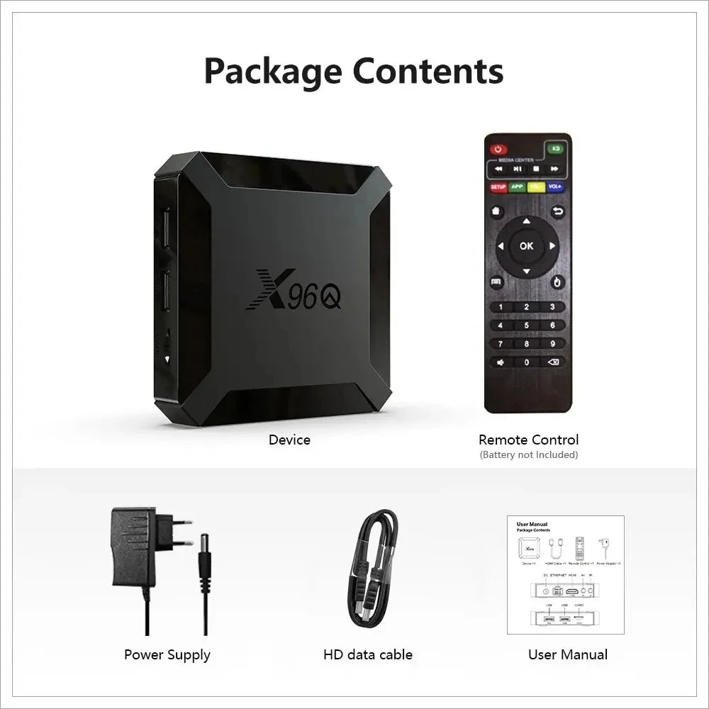 Hot X96Q Smart Set Top Box Android 10.0 Allwinner H313 Quad Core 2.4G Fast 4K VS X96 Mini Set Top Box Media Player Peaceful Pleasures Health and Wellness