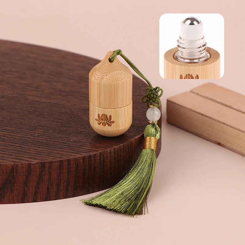 Bamboo Glass Roll-On Bottle 1ml | Perfume & Essential Oil Roller