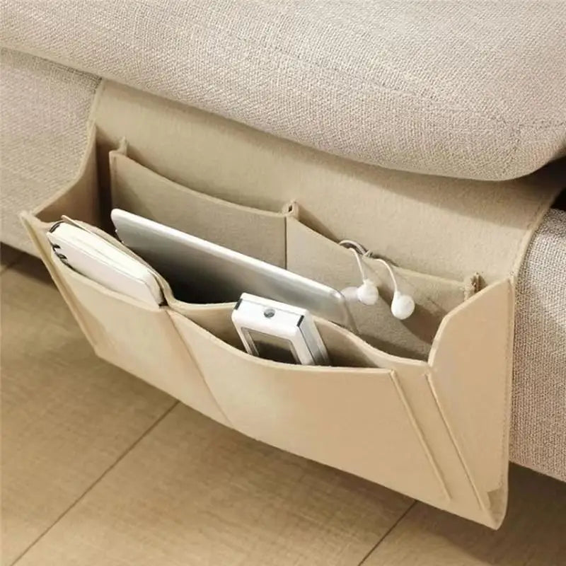 Felt Bedside Hanging Organizer | Multi-Pocket Bed Storage Caddy