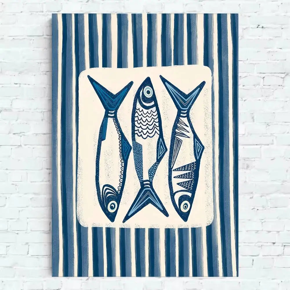 Colorful Ocean Fish Canvas Poster | Unframed Wall Art Print Canvas Wall Art Peaceful Pleasures Health and Wellness