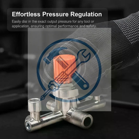 Double Outlet Air Compressor Pressure Regulator Valve | Aluminum Pneumatic Regulator Valve Peaceful Pleasures Health and Wellness