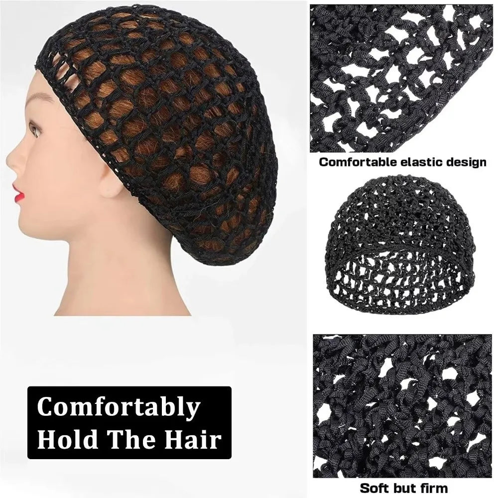 Hollowout Crochet Turban Cap – Breathable Mesh Wig Hat