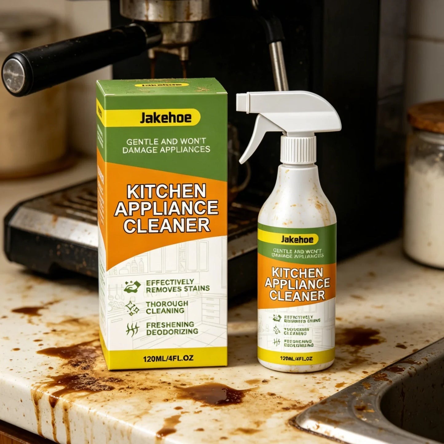Jakehoe Kitchen Grease Remover Spray 120ml – No Residue