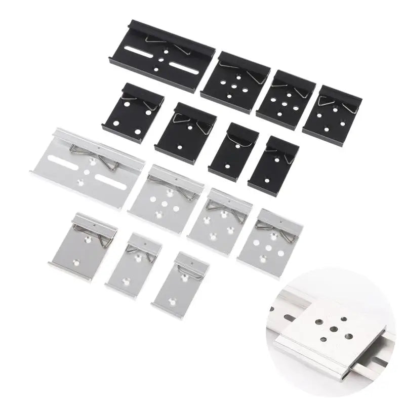 25/35/45MM Metal DIN Rail Fixed Clamp Clip Relay Mounting Buckle Simple Fixing Rack With Mounting Holes Peaceful Pleasures Health and Wellness