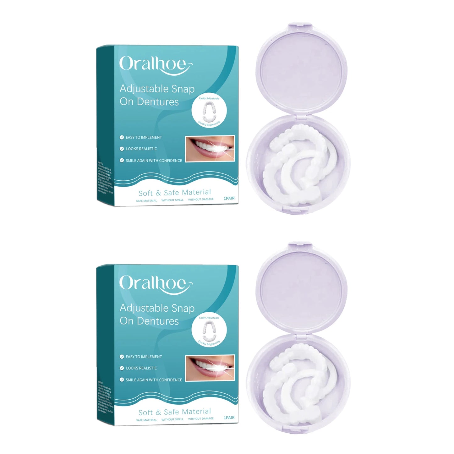 Oralhoe Temporary Teeth Veneers Denture Kit – Perfect Smile