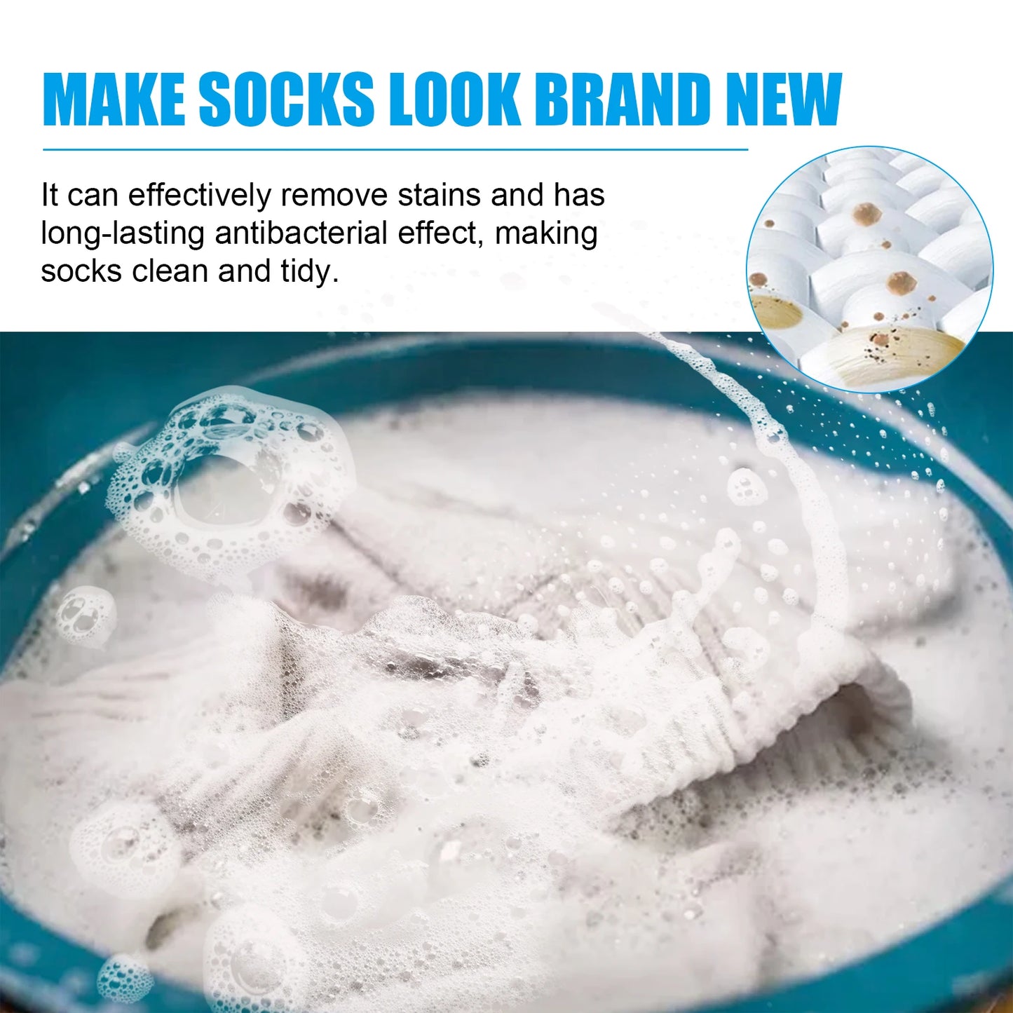 JAKEHOE 20-Pack Sock Cleaning Tablets – Stain & Odor Remover