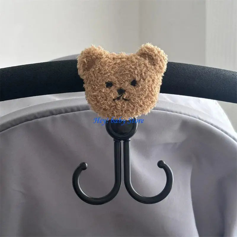 Cartoon Bear Stroller Double Hook Organizer | Pushchair Hanger