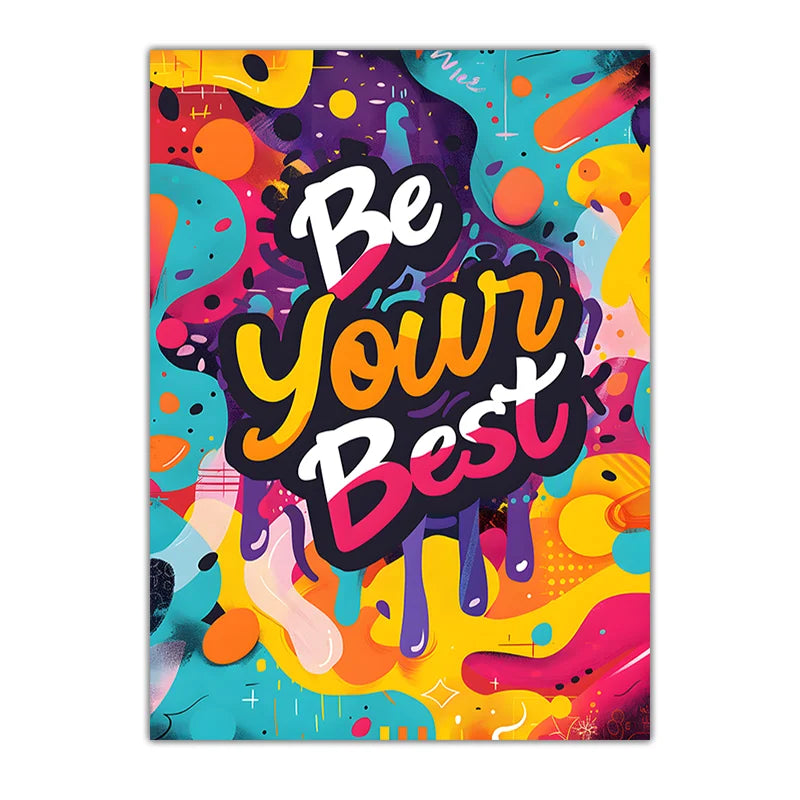 Nordic Motivational Quote Canvas Wall Art | Colorful Print Canvas Wall Print Peaceful Pleasures Health and Wellness 04 20x25cm No Frame China Mainland