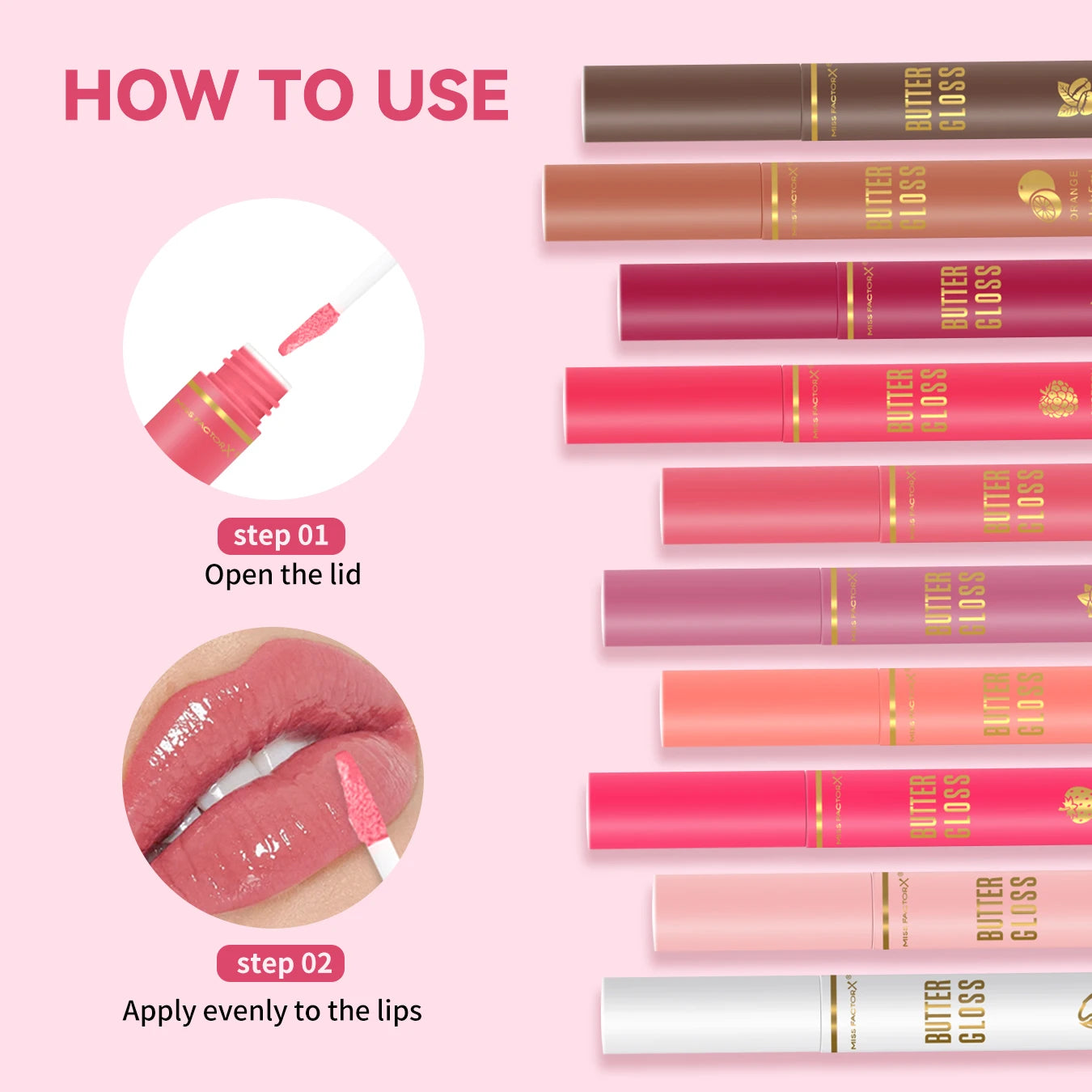 10 pack of dazzling water gloss lip oil, smooth and delicate, with color rendering, moisturizing, full and plump, women's gift Peaceful Pleasures Health and Wellness