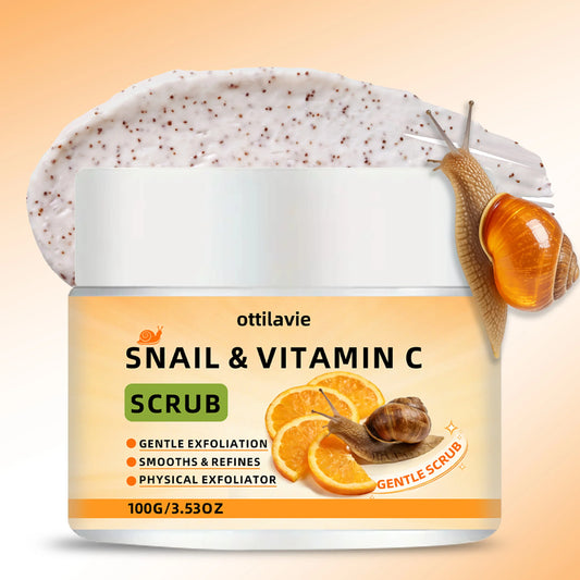 Ottilavie Snail Vitamin C Face Scrub – All Skin Types Face Exfoliating Scrub Oasis Select