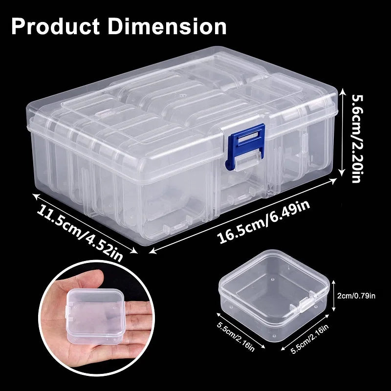 Transparent Plastic Storage Box with 12/14/15/20 Grids for Bead Sorting Jewelry And Miscellaneous Items Organizer Box organizer Peaceful Pleasures Health and Wellness 14 boxes