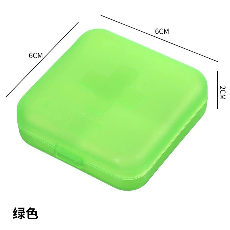 Mini 4-Compartment Pill Box | Portable Travel Medication Organizer