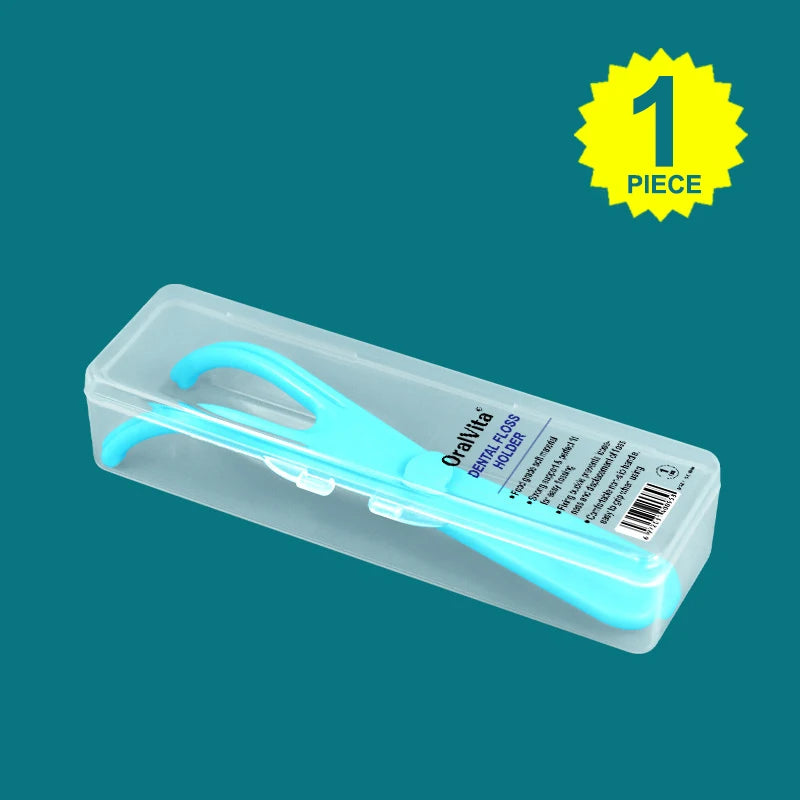 1/2Pcs Reusable Pick Holder Y Shape Plastic Dental Floss Rack Teeth Clean Care Tool Without Dental Floss Oral Hygiene Toothpick Peaceful Pleasures Health and Wellness 1pcs Blue