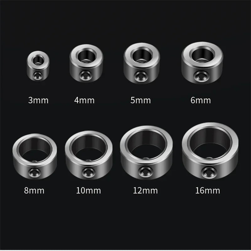8pcs 3-16mm Woodworking Locator Bit Depth Stop Collars Ring Positioner Wood Drill Steel Bearing Balls Screw Gun Peaceful Pleasures Health and Wellness