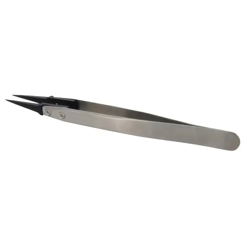 ESD-Safe Precision Tweezers Anti-static Tips Heavy-duty Metal