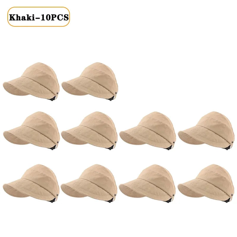 Foldable Wide Brim Ponytail Sun Hat | Quick-Dry Adjustable