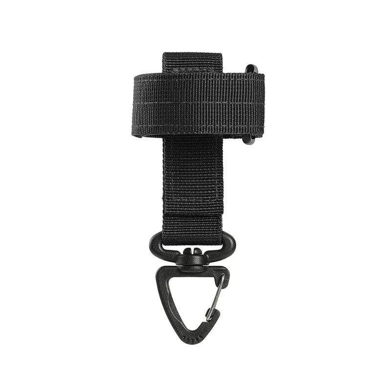 Outdoor Tactical Multi-purpose Nylon Hook Gloves Safety Clip Climbing Rope Camping Hanging Buck for Outdoor Camping multitool Peaceful Pleasures Health and Wellness black