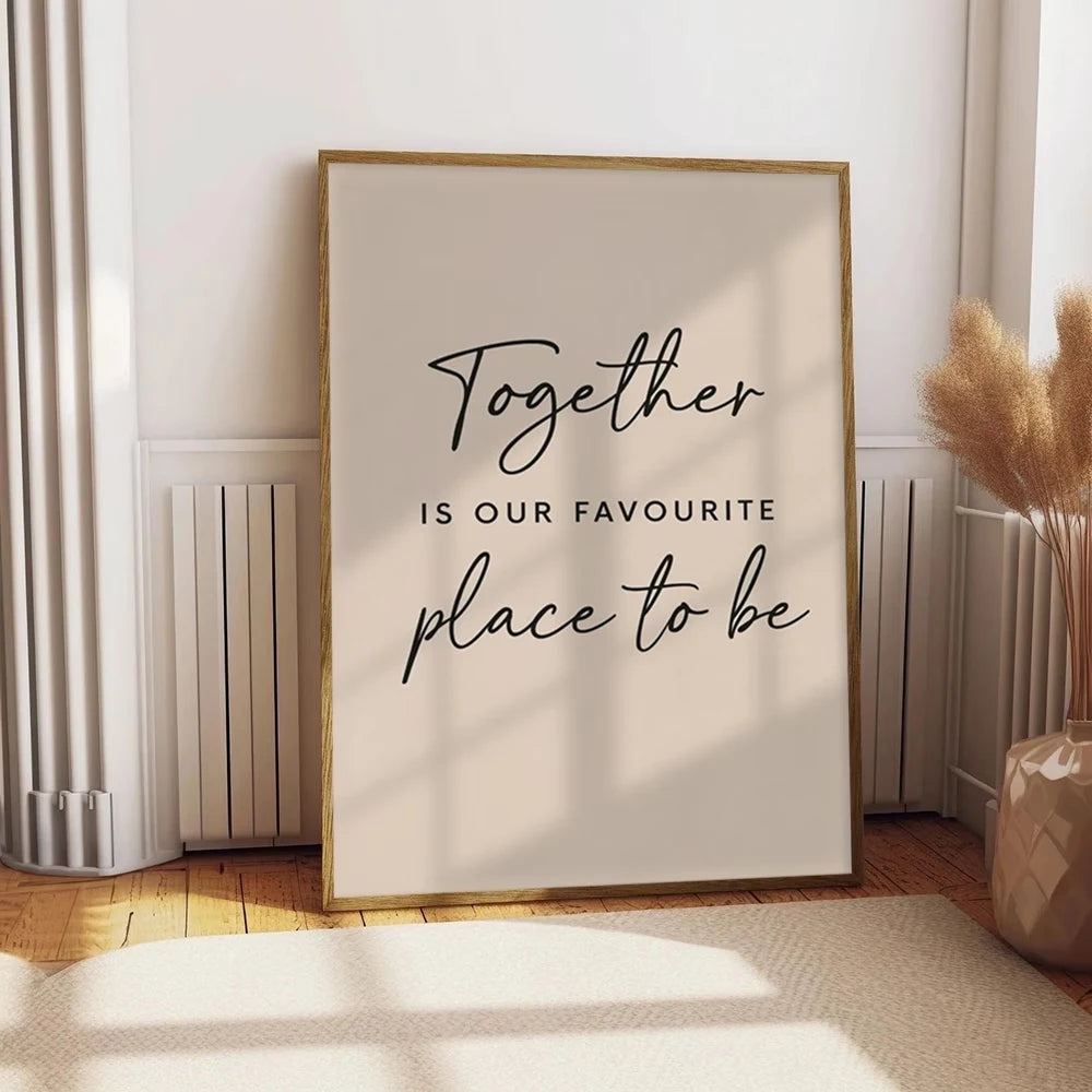 Minimalist Nordic Quote Canvas Wall Art Print | Home Decor