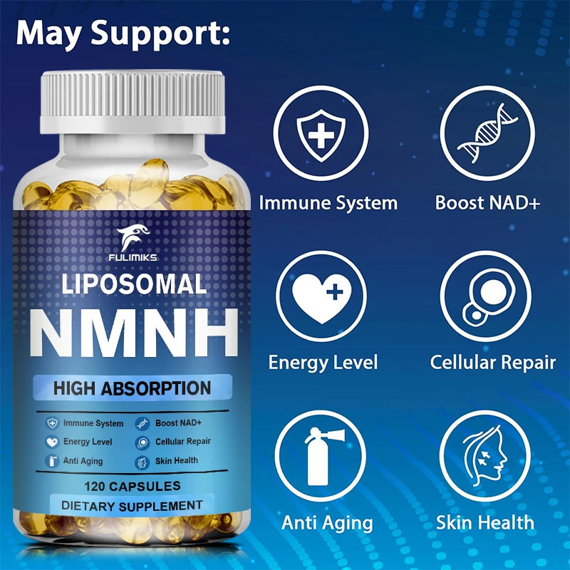 Fulimiks NMNH Supplement Capsules, with Resveratrol, PQQ, Support Immune, Vitality, Cellular Repair Peaceful Pleasures Health and Wellness