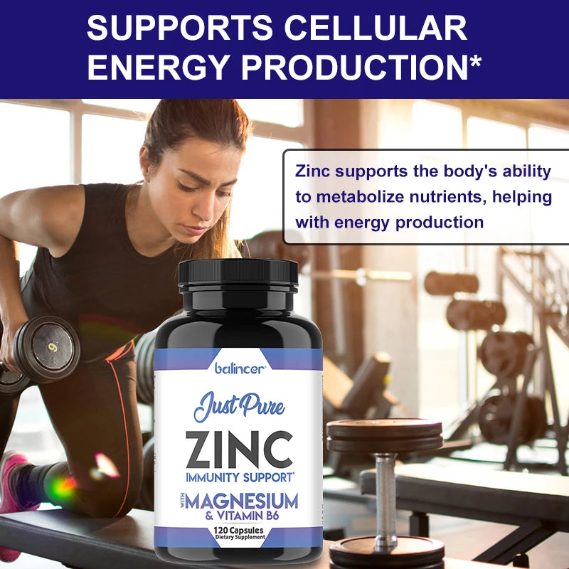 Zinc Capsules for Healthy Skin, Taste & Vision, Immune System & Antioxidant Support, Supports Cell Growth - Non GMO, Vegan Peaceful Pleasures Health and Wellness