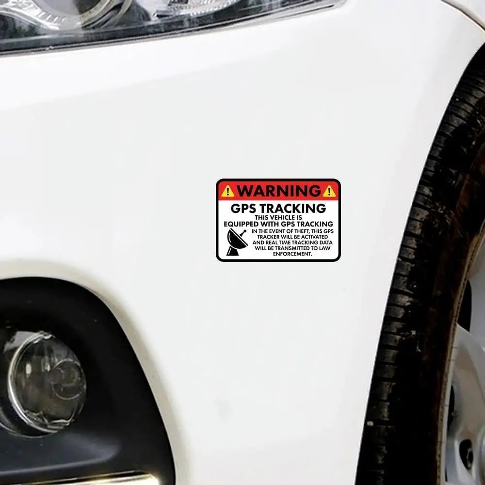 Funny Tracking Warning Car Stickers – 2-Pack 120mm Decals