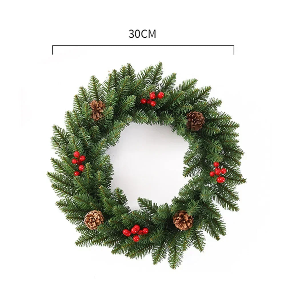 Artificial Christmas Wreath – Pine Cones & Flowers | 30/40cm
