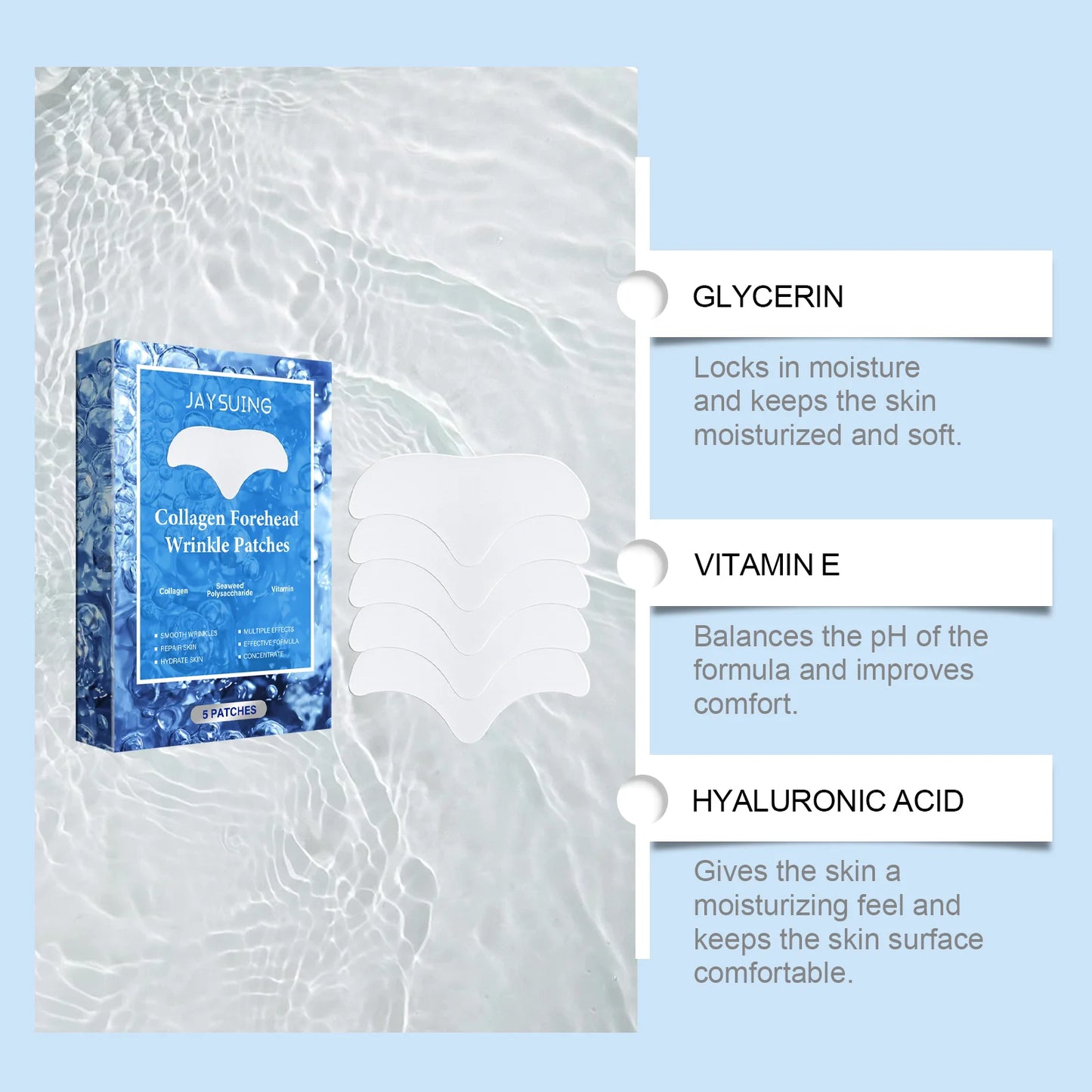 Anti Wrinkle Forehead Patch Frown Lines Remover Deeply Nourishing Firming Lifting Skin Anti-Aging Collagen Forehead Care Sticker Peaceful Pleasures Health and Wellness